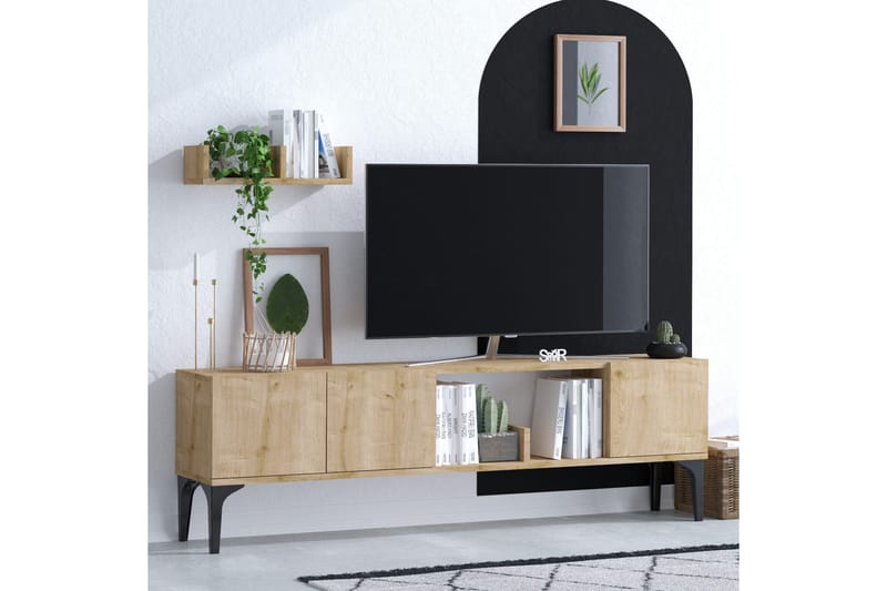 UKHAND Tv-möbelset 150x47 cm Blå - Tv-möbelset