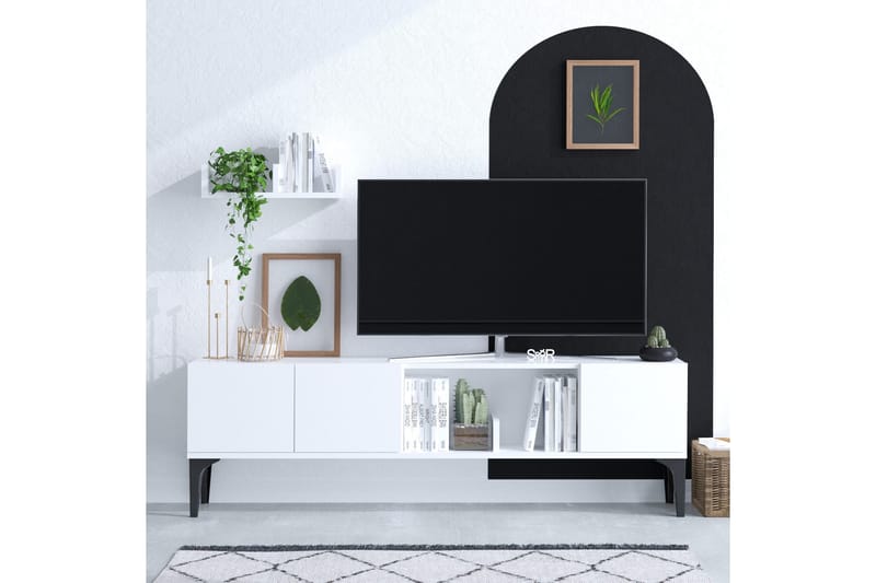 UKHAND Tv-möbelset 150x47 cm Vit - Möbler - Vardagsrum - Tv-möbler & mediamöbler - Tv-möbelset