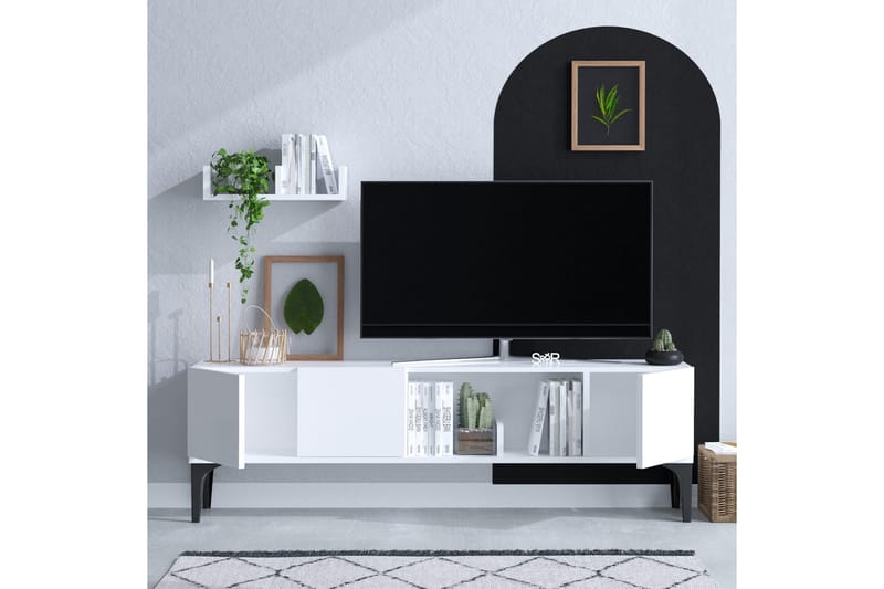 UKHAND Tv-möbelset 150x47 cm Vit - Tv-möbelset