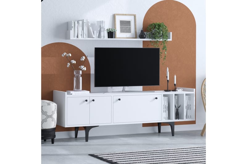 UKHAND Tv-möbelset 150x57 cm Vit - Tv-möbelset