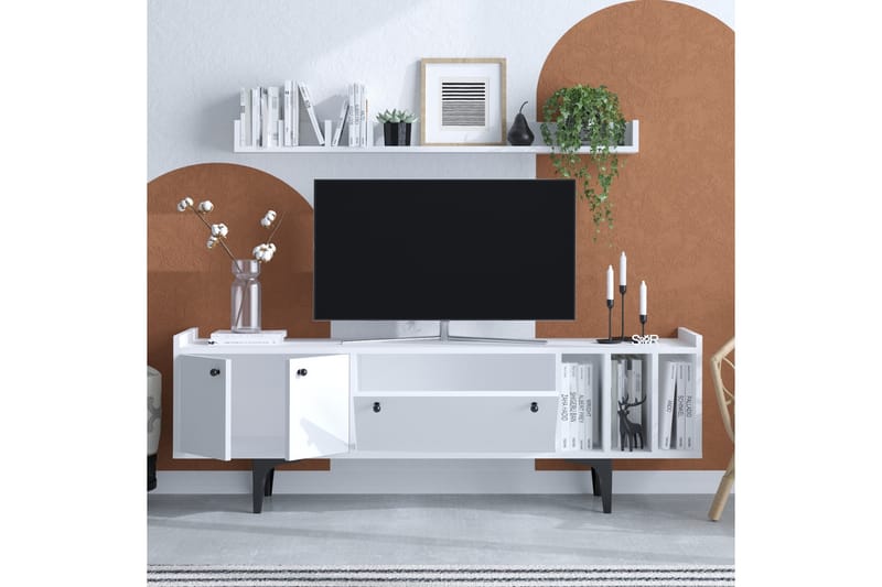 UKHAND Tv-möbelset 150x57 cm Vit - Möbler - Vardagsrum - Tv-möbler & mediamöbler - Tv-möbelset