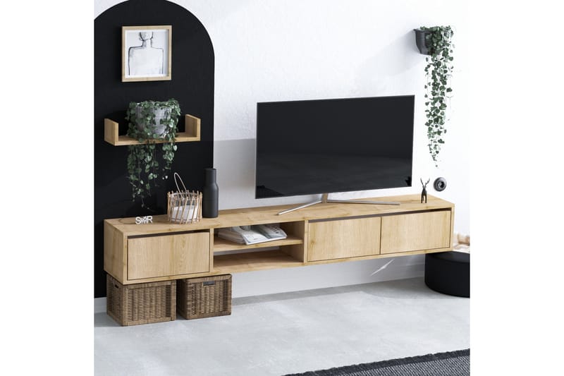 UKHAND Tv-möbelset 180x25 cm Blå - Tv-möbelset