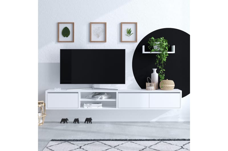 UKHAND Tv-möbelset 180x25 cm Vit - Möbler - Vardagsrum - Tv-möbler & mediamöbler - Tv-möbelset