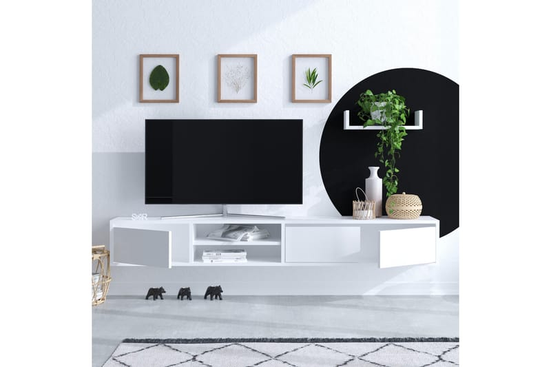 UKHAND Tv-möbelset 180x25 cm Vit - Möbler - Vardagsrum - Tv-möbler & mediamöbler - Tv-möbelset