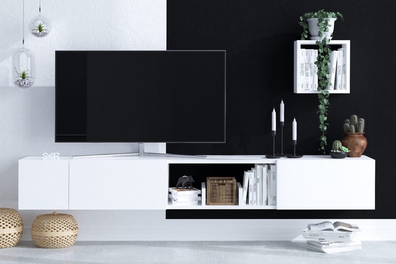 UKHAND Tv-möbelset 180x25 cm Vit - Möbler - Vardagsrum - Tv-möbler & mediamöbler - Tv-möbelset