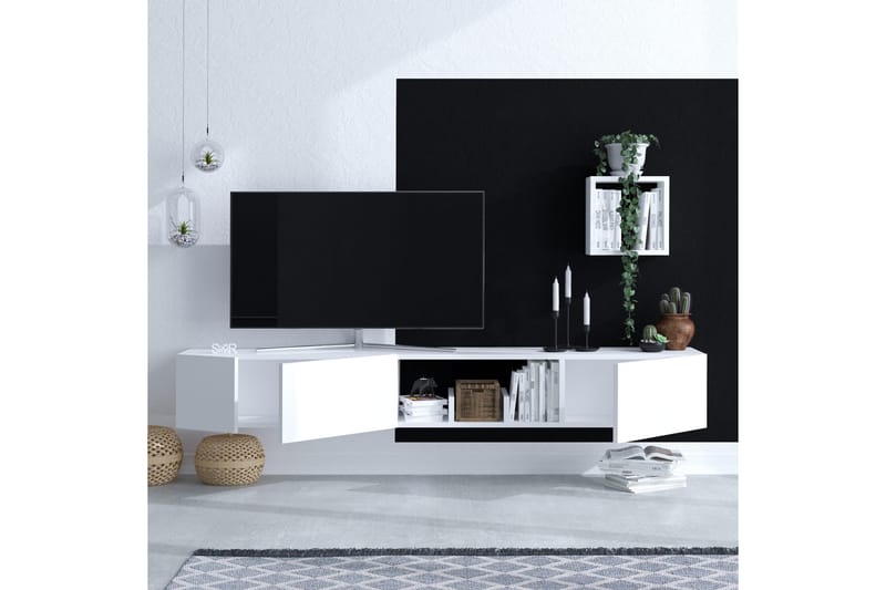 UKHAND Tv-möbelset 180x25 cm Vit - Tv-möbelset