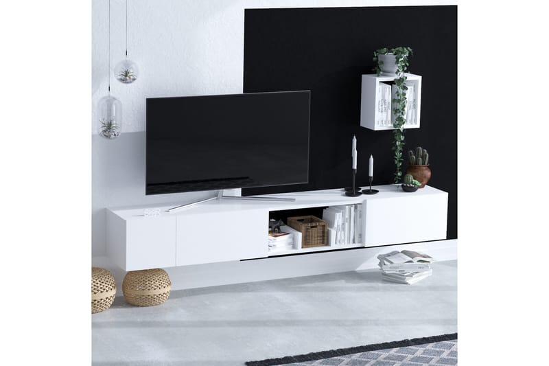 UKHAND Tv-möbelset 180x25 cm Vit - Möbler - Vardagsrum - Tv-möbler & mediamöbler - Tv-möbelset