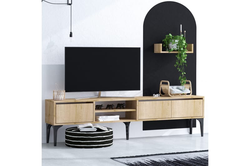 UKHAND Tv-möbelset 180x50 cm Blå - Tv-möbelset
