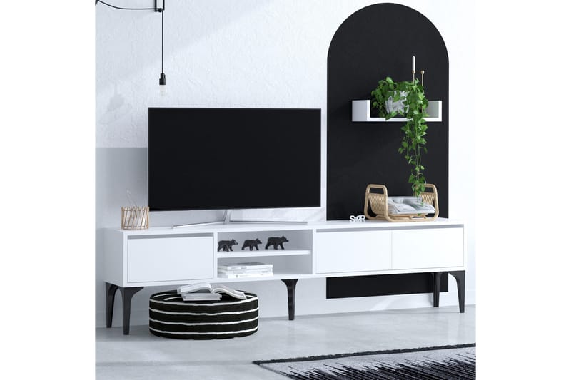 UKHAND Tv-möbelset 180x50 cm Vit - Möbler - Vardagsrum - Tv-möbler & mediamöbler - Tv-möbelset