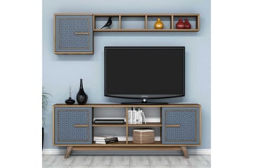VARRED TV-Möbelset 160 cm Brun/Blå