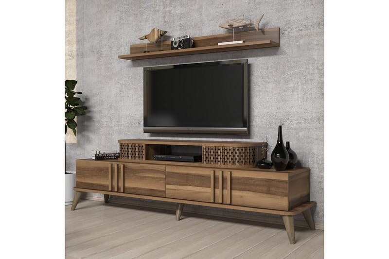 VARRED TV-Möbelset 168 cm Brun - Brun - Möbler - Vardagsrum - Tv-möbler & mediamöbler - Tv-möbelset