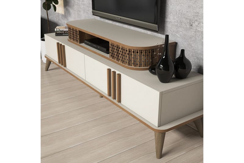 VARRED TV-Möbelset 168 cm Brun - Vit - Möbler - Vardagsrum - Tv-möbler & mediamöbler - Tv-möbelset