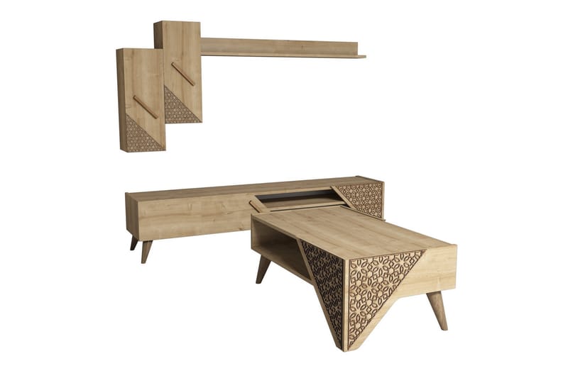 VARRED TV-Möbelset 180 cm Brun - Brun - Möbler - Vardagsrum - Tv-möbler & mediamöbler - Tv-möbelset