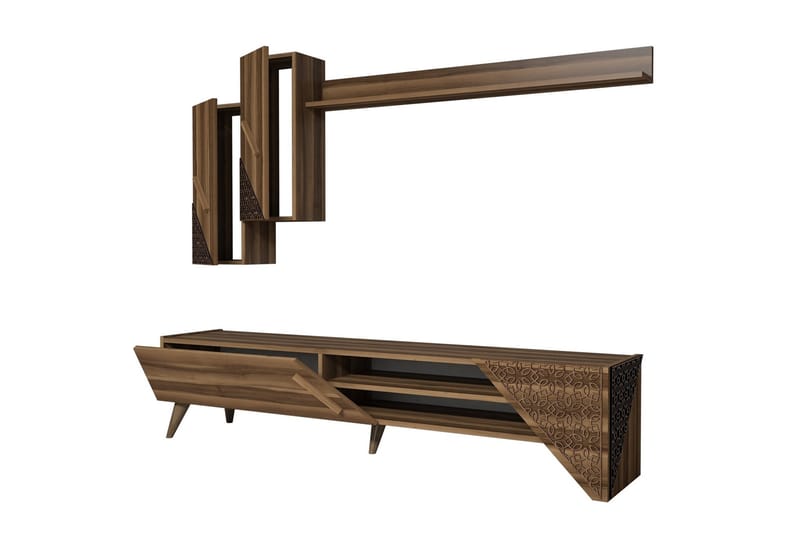 VARRED TV-Möbelset 180 cm Brun - Mörkbrun - Möbler - Vardagsrum - Tv-möbler & mediamöbler - Tv-möbelset