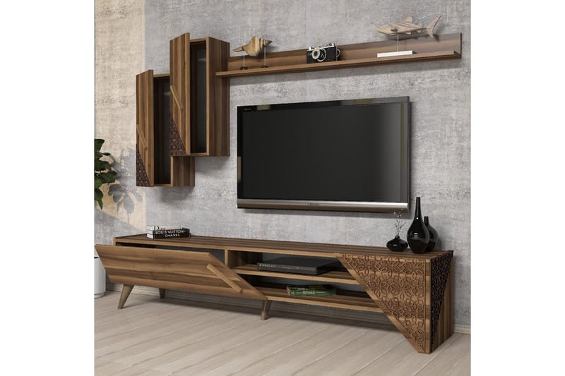 VARRED TV-Möbelset 180 cm Brun - Mörkbrun - Möbler - Vardagsrum - Tv-möbler & mediamöbler - Tv-möbelset
