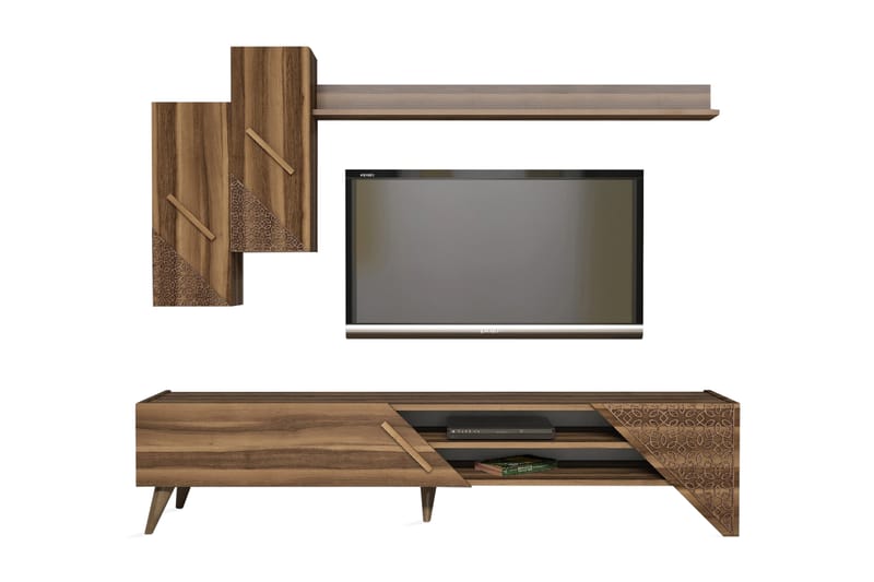 VARRED TV-Möbelset 180 cm Brun - Mörkbrun - Möbler - Vardagsrum - Tv-möbler & mediamöbler - Tv-möbelset