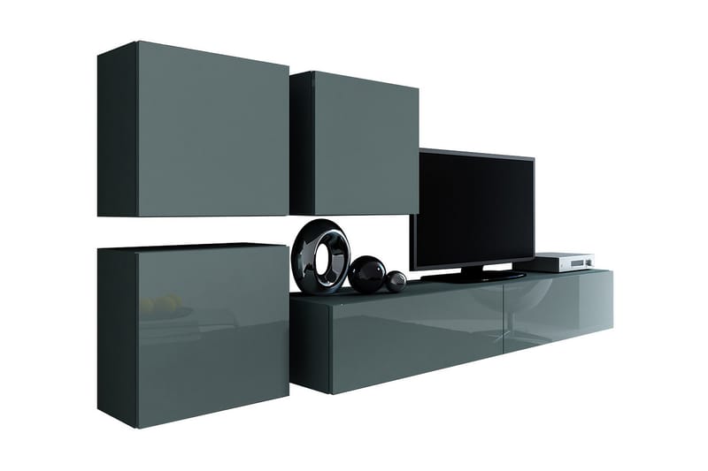 WILBER TV-möbelset 230x40x180 cm - Vit - Möbler - Vardagsrum - Tv-möbler & mediamöbler - Tv-möbelset