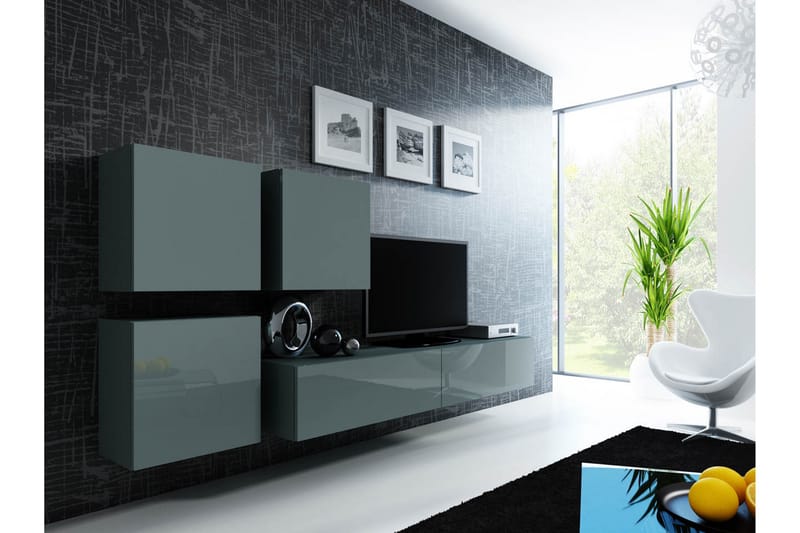 WILBER TV-möbelset 230x40x180 cm - Vit - Möbler - Vardagsrum - Tv-möbler & mediamöbler - Tv-möbelset
