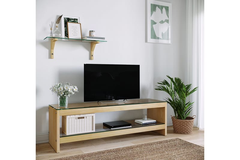 ZABAVA TV-möbelset 140 cm Brun - Möbler - Vardagsrum - Tv-möbler & mediamöbler - Tv-möbelset