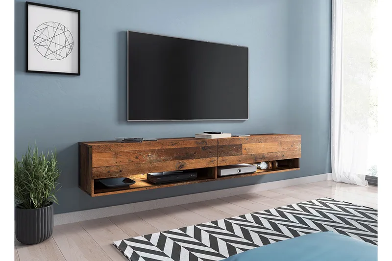 Brya Tv-skåp 180 cm RGB LED - Natur - Möbler - Vardagsrum - Tv-möbler & mediamöbler - Tv-skåp