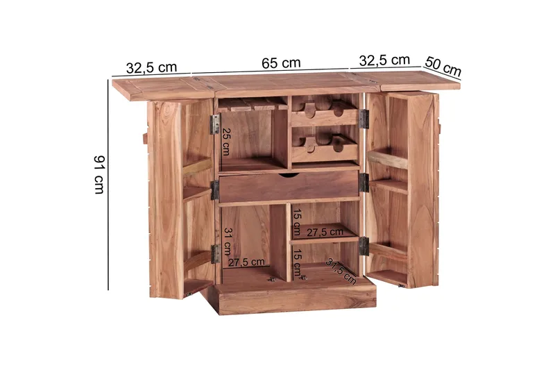 Cluett Barskåp - Trä/natur - Förvaring - Skåp - Barskåp