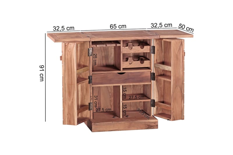 Cluett Barskåp - Trä/natur - Förvaring - Skåp - Barskåp
