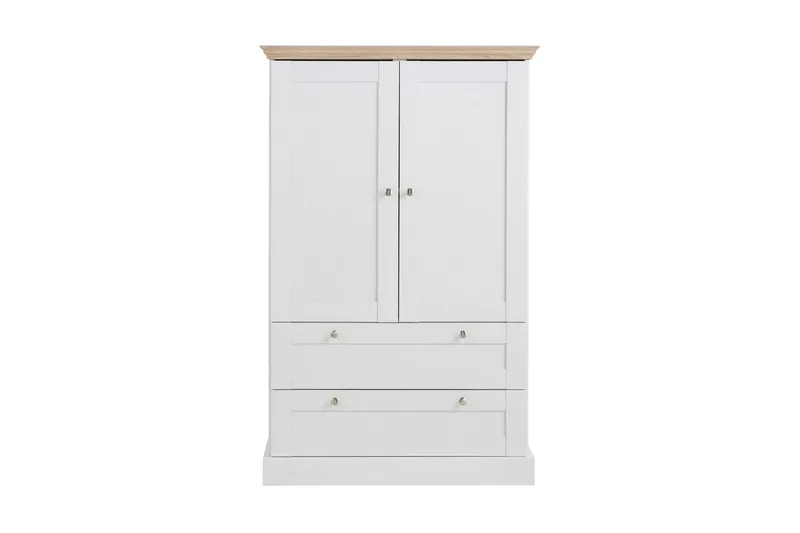 Dareia Garderob 85 cm - Vit/Brun - Förvaring - Skåp - Garderobsskåp