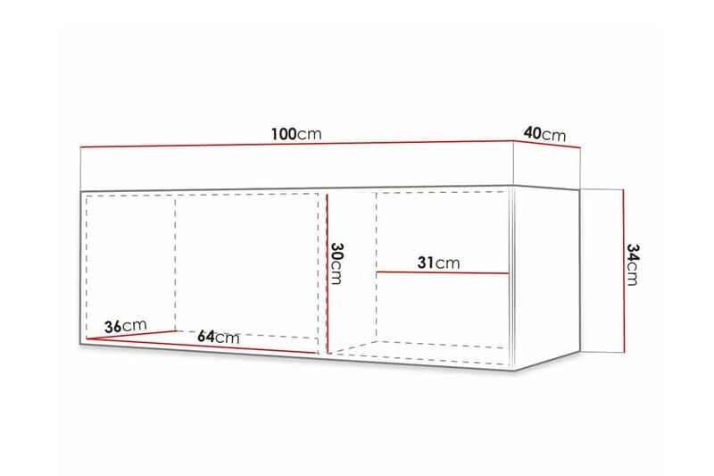 Dunvegan Tv-skåp 100 cm Black - Möbler - Vardagsrum - Tv-möbler & mediamöbler - Tv-bänkar