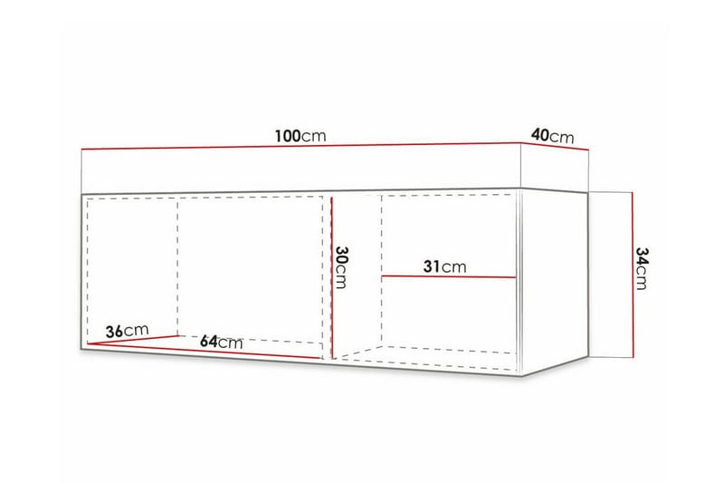 Dunvegan Tv-skåp 100 cm White - Möbler - Vardagsrum - Tv-möbler & mediamöbler - Tv-bänkar