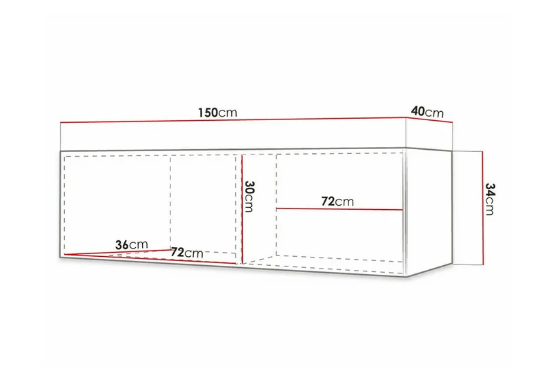 Dunvegan Tv-skåp 150 cm NO_BRAND White - Möbler - Vardagsrum - Tv-möbler & mediamöbler - Tv-bänkar