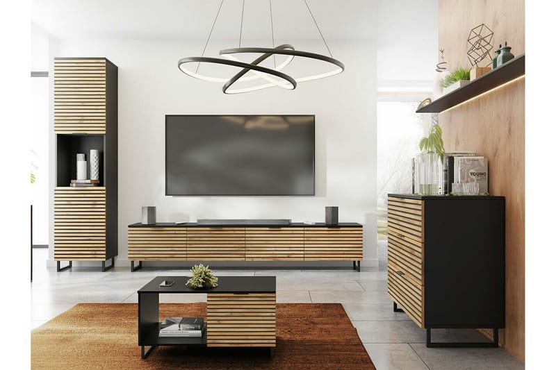 Galbally Tv-skåp 200 cm - Brun - Möbler - Vardagsrum - Tv-möbler & mediamöbler - Tv-skåp