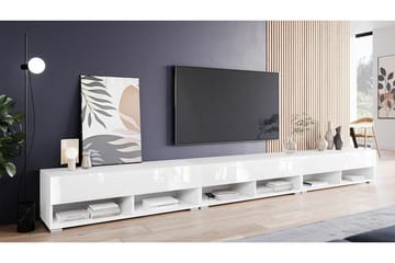 Galbally Vägghängd Tv Bänk 300 cm med Förvaring i Målat Trä - Vit - Möbler - Vardagsrum - Tv-möbler & mediamöbler - Tv-bänkar