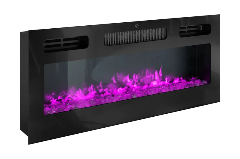 Glenndale Tv bänk med Förvaring + LED kamin + Belysning 190 cm - Vit - Möbler - Vardagsrum - Tv-möbler & mediamöbler - Tv-skåp