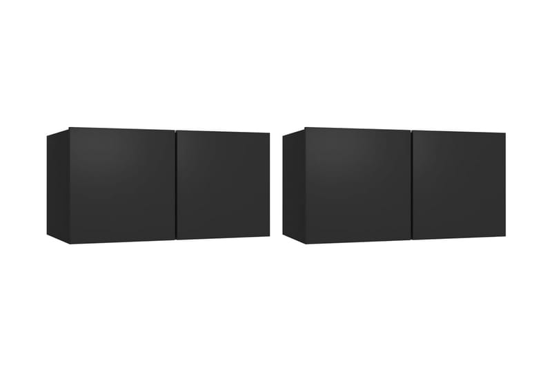 Hängande TV-skåp 2 st svart 60x30x30 cm - Svart - Möbler - Vardagsrum - Tv-möbler & mediamöbler - Tv-skåp