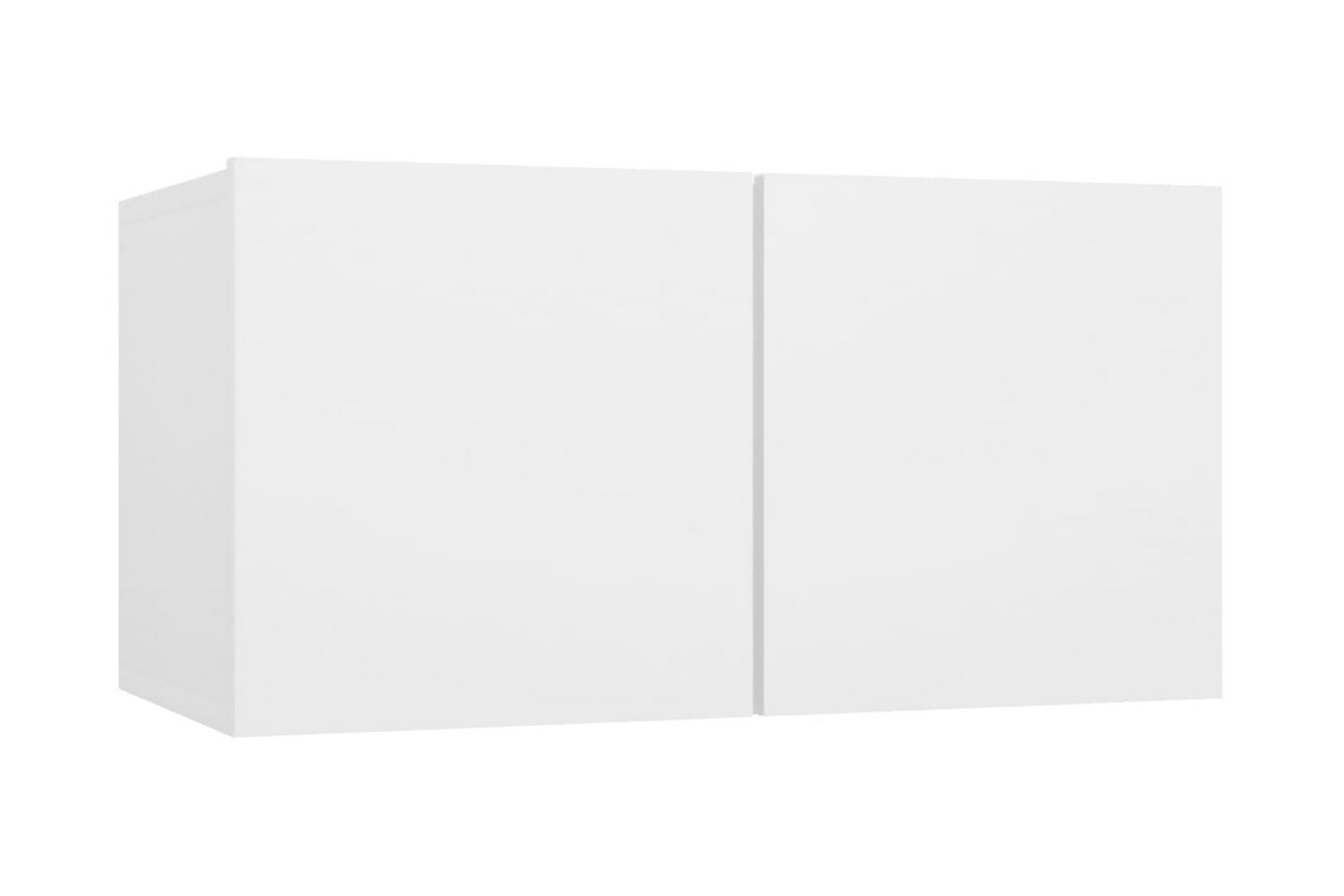 Hängande TV-skåp 2 st vit 60x30x30 cm – Vit