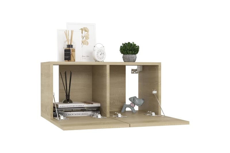 Hängande TV-skåp 3 st sonoma-ek 60x30x30 cm - Brun - Möbler - Vardagsrum - Tv-möbler & mediamöbler - Tv-skåp