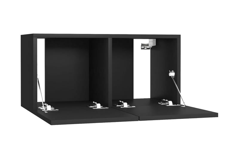 Hängande TV-skåp 3 st svart 60x30x30 cm - Svart - Möbler - Vardagsrum - Tv-möbler & mediamöbler - Tv-skåp
