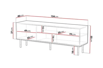 Juniskär Tv-skåp 154 cm - Svart - Möbler - Vardagsrum - Tv-möbler & mediamöbler - Tv-bänkar