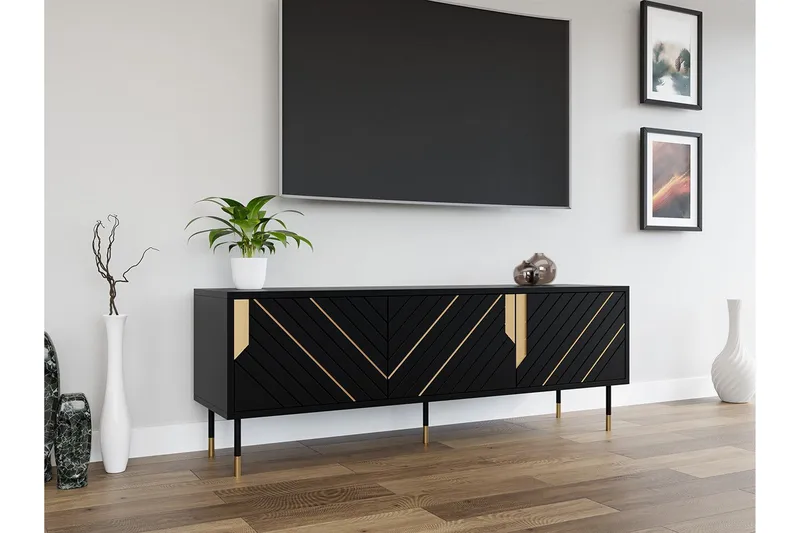 Juniskär Tv-skåp 154 cm - Svart - Möbler - Vardagsrum - Tv-möbler & mediamöbler - Tv-skåp