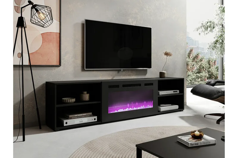 Juniskär Tv-skåp 200 cm - Svart - Möbler - Vardagsrum - Tv-möbler & mediamöbler - Tv-skåp