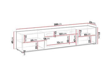 Juniskär Tv-skåp 200 cm - Vit - Möbler - Vardagsrum - Tv-möbler & mediamöbler - Tv-bänkar