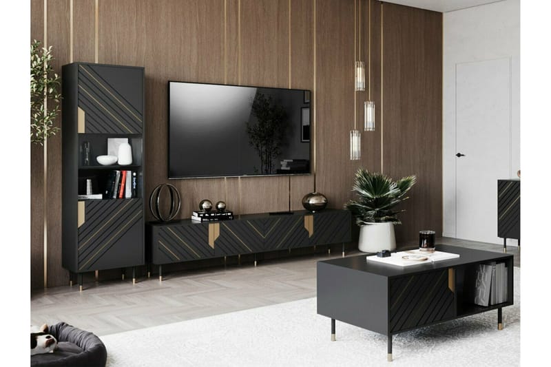 Juniskär Tv-skåp 204 cm - Svart - Möbler - Vardagsrum - Tv-möbler & mediamöbler - Tv-skåp