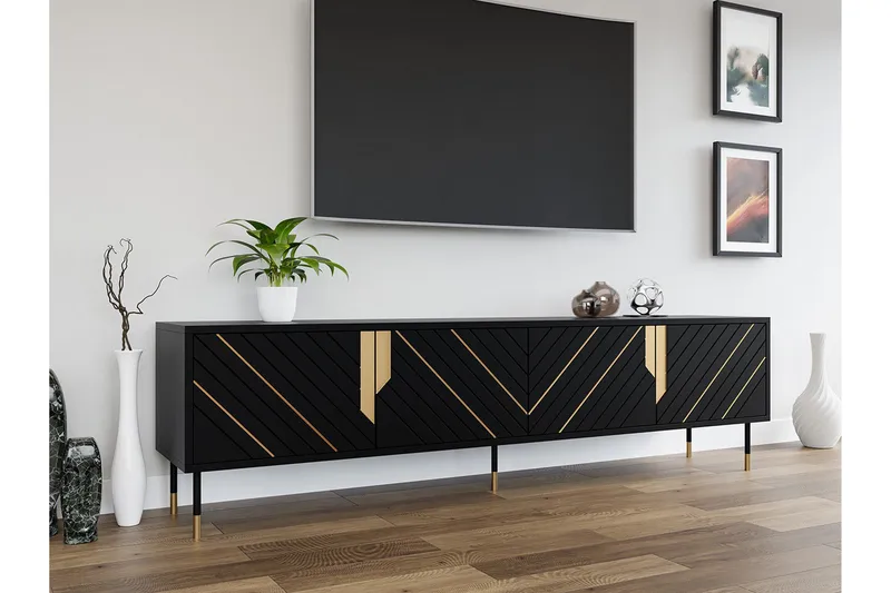 Juniskär Tv-skåp 204 cm - Svart - Möbler - Vardagsrum - Tv-möbler & mediamöbler - Tv-skåp