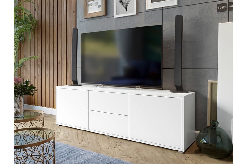 Kintore Tv-skåp 141 cm Vit - Möbler - Vardagsrum - Tv-möbler & mediamöbler - Tv-skåp