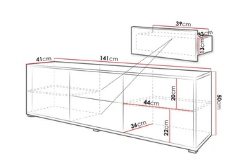 Kintore Tv-skåp 141 cm - Möbler - Vardagsrum - Tv-möbler & mediamöbler - Tv-bänkar