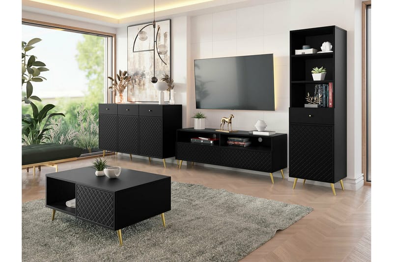Kintore Tv-skåp 150 cm Svart - Möbler - Vardagsrum - Tv-möbler & mediamöbler - Tv-skåp