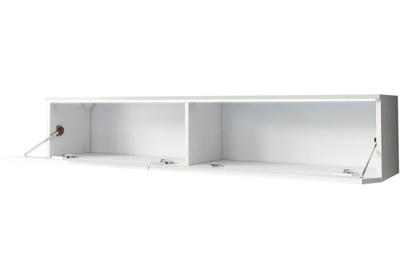 MEILLAC Tv-skåp 140 cm Vit LED Vit/Natur - Tv-skåp