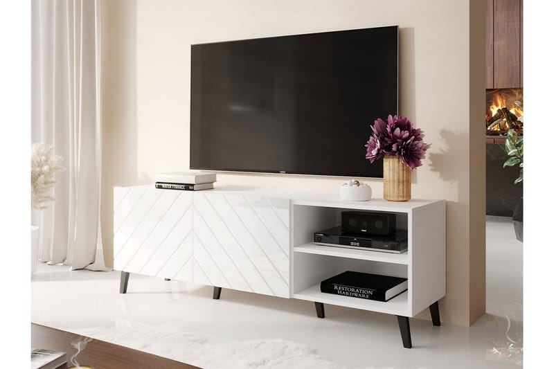 MEZIERE Tv-skåp 150 cm Vit - Möbler - Vardagsrum - Tv-möbler & mediamöbler - Tv-skåp
