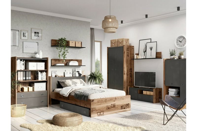 Rathmore Tv-skåp 110 cm - Grå - Möbler - Vardagsrum - Tv-möbler & mediamöbler - Tv-skåp