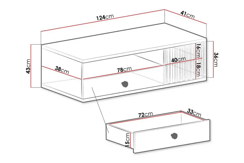 Rosehall Tv-skåp 124 cm - Möbler - Vardagsrum - Tv-möbler & mediamöbler - Tv-bänkar